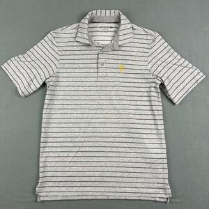 Vineyard Vines Jim Nantz Polo Shirt Mens Small‎ Gray Purple Striped Golf Logo
